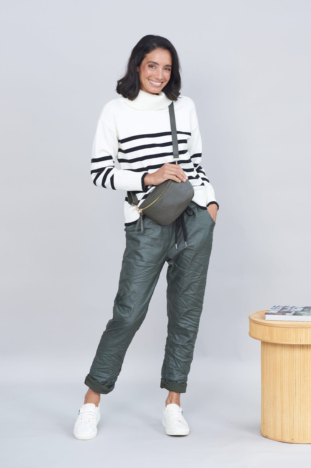 Tamara Striped Jumper Ivory & Black- Pre Order Knitwear