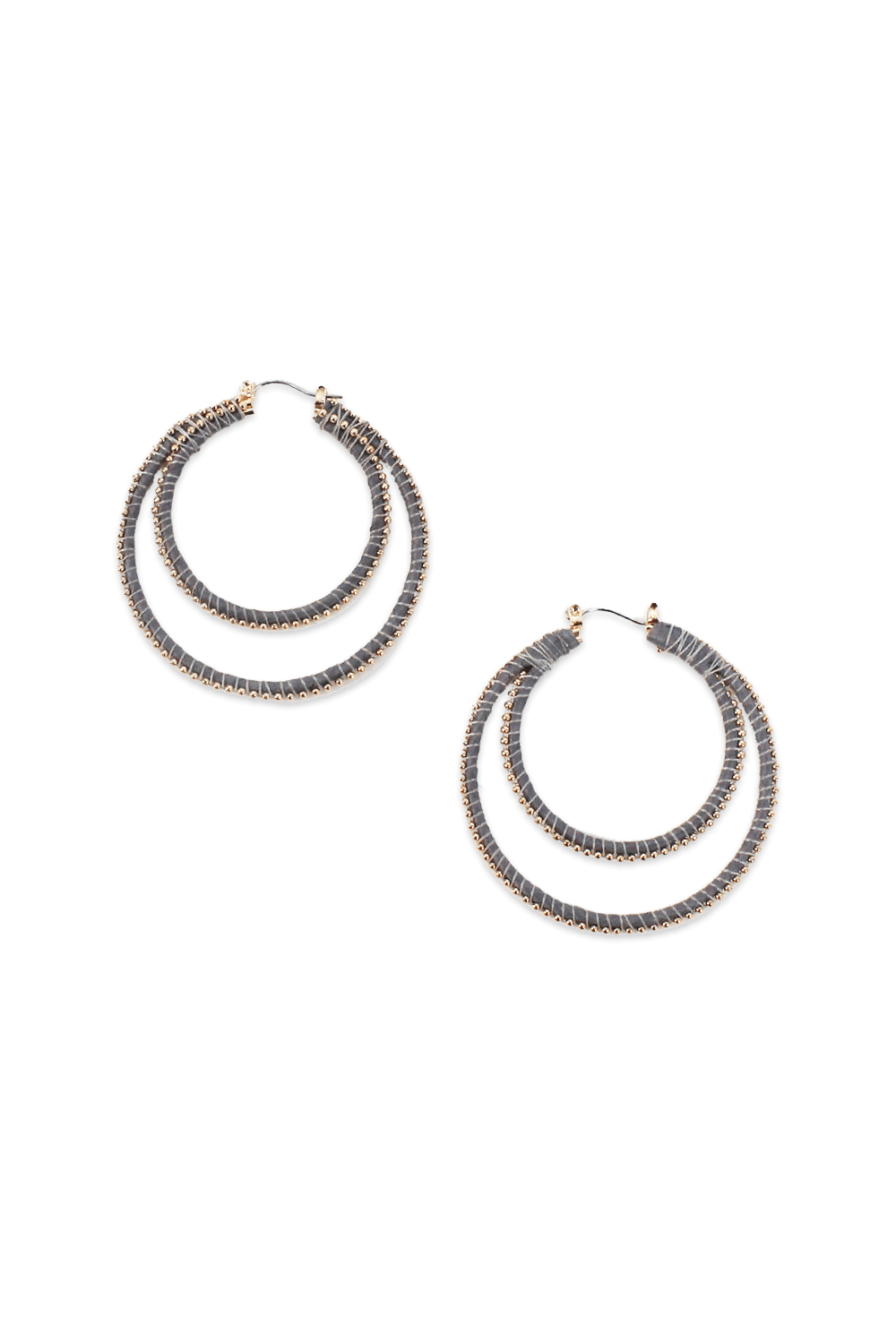 Grey hoop best sale earrings