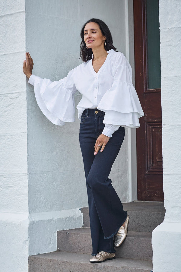 Alexis Long Sleeve Top White Tops