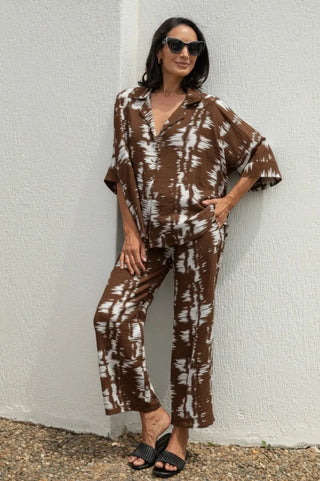 Campania Straight Leg Pants in Brown- Pre Order Pants