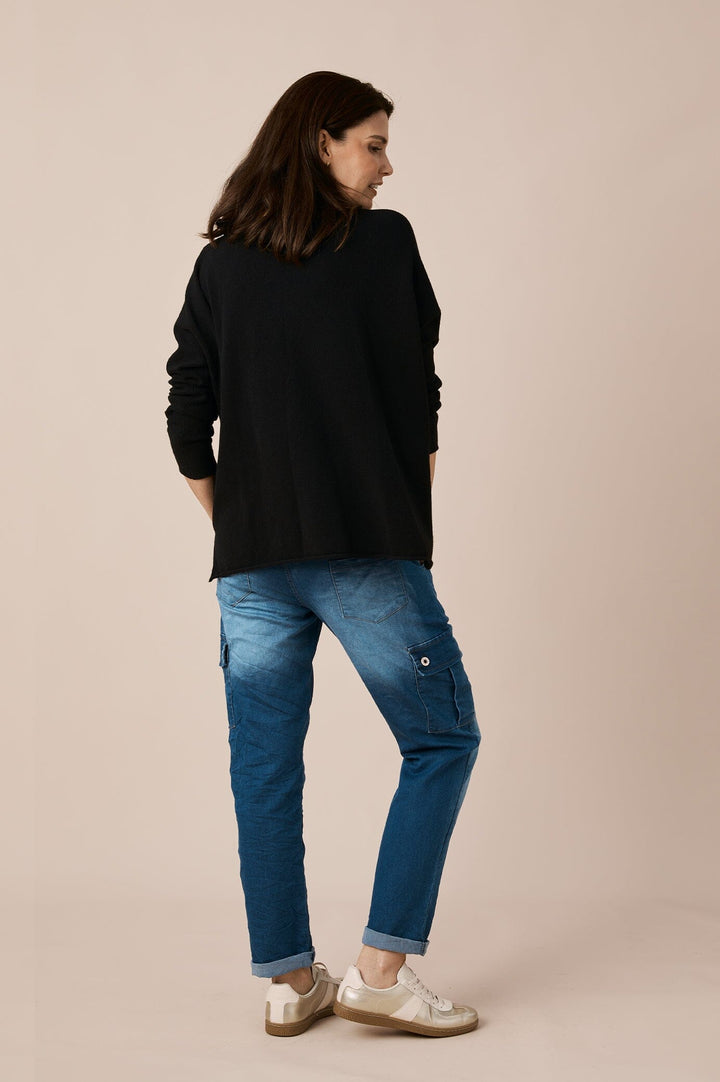 Leslie Blue Denim Jogger Pants