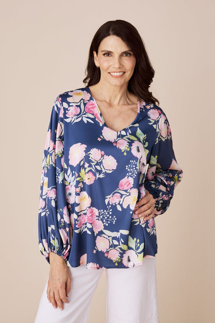 Sovana Long Sleeve Top in Nori Print Tops