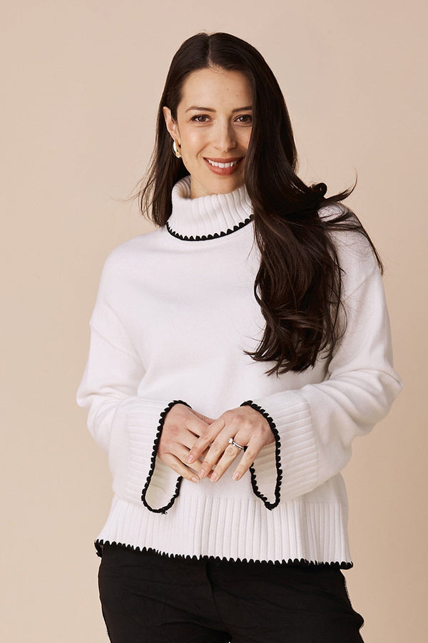 Millie Knit Jumper Ivory Knitwear