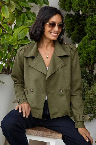 Piper Jacket Olive With Pocket Jacket