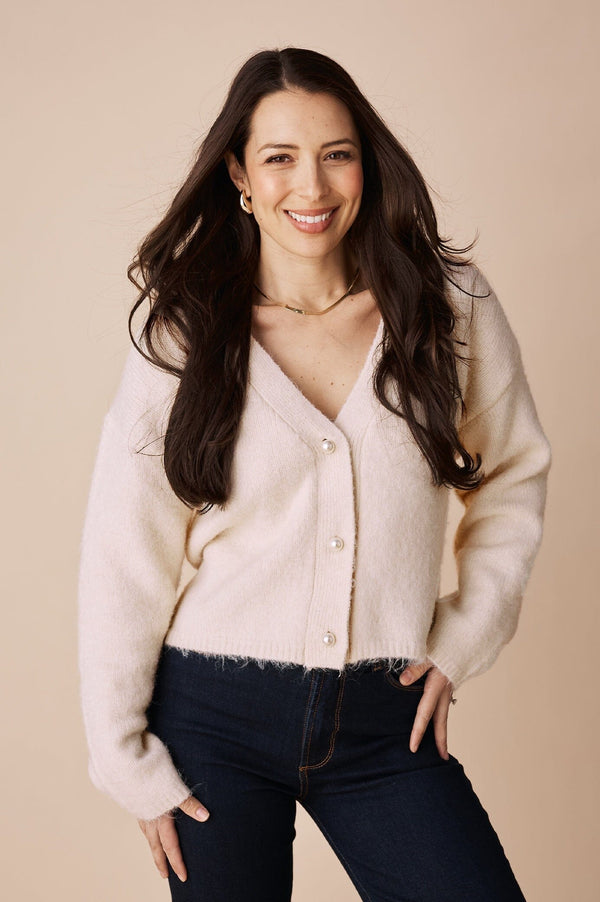 Shelby Cardigan Cream Knitwear