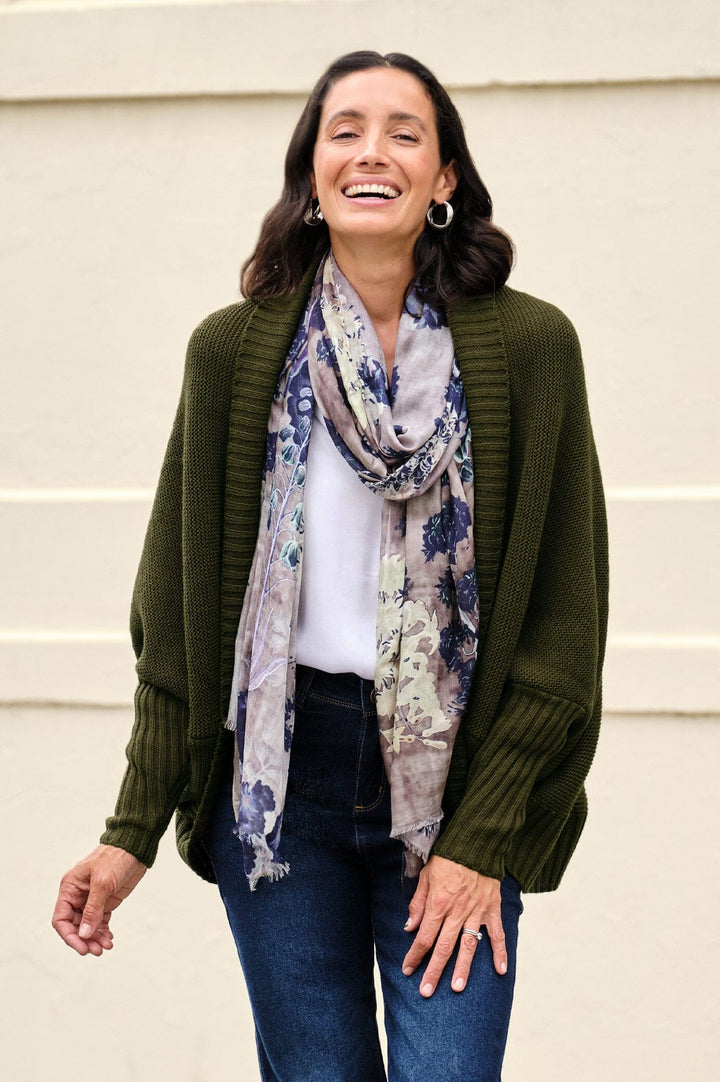 Leanne Cardigan Olive Knitwear