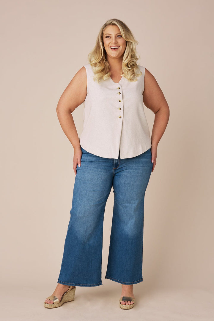 Cammy High Rise Wide Leg Denim Jeans Denim Pants