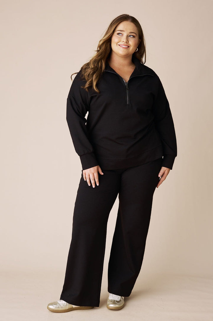 Lara Half Zip Jumper Black - Pre Order Knitwear