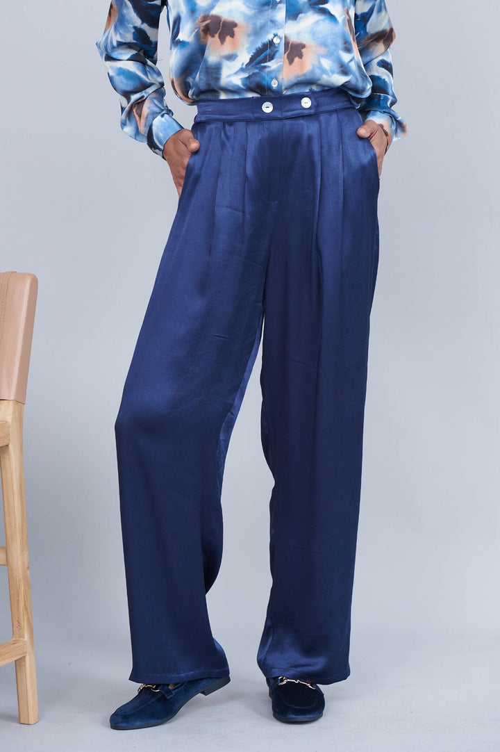 Letitia Wide Leg Pants Navy Pants