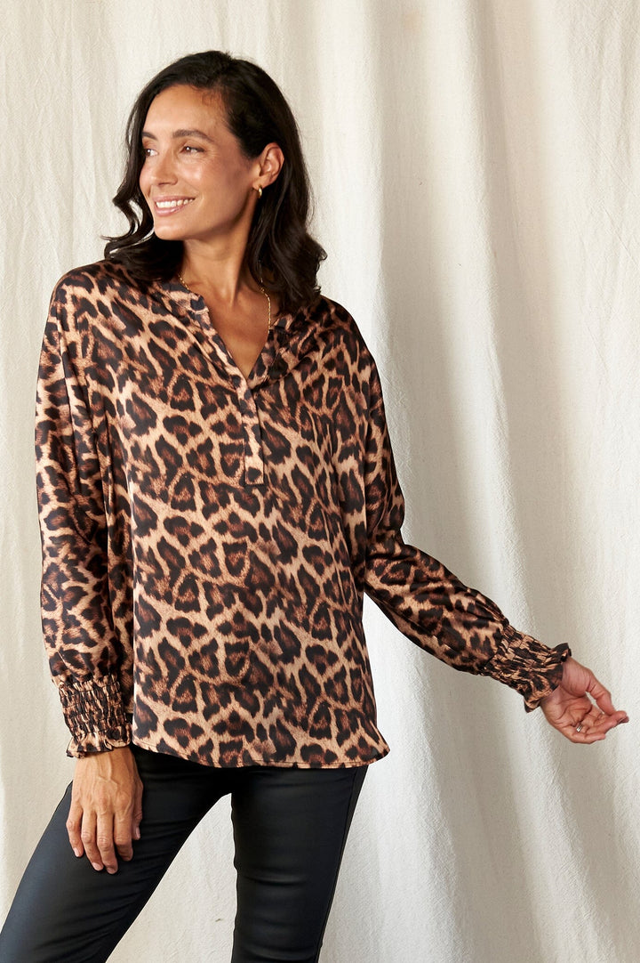 Angelina Long Sleeve Top Anika Print Tops