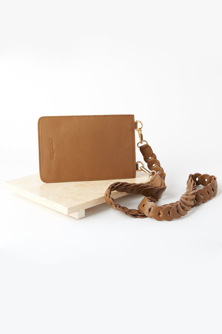 Adelina Mobile Phone Holder Tan Soft Leather Leather