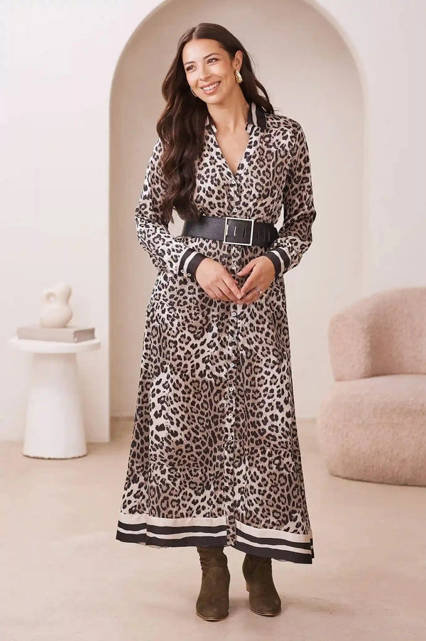 Mya Animal Print Dress Dress