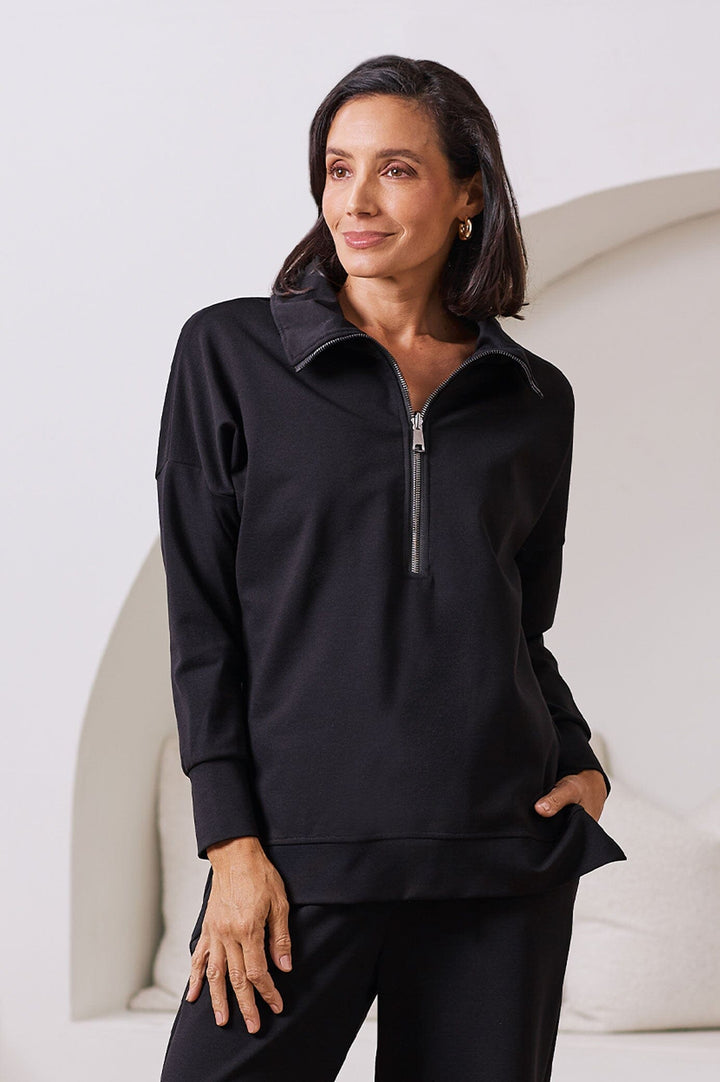 Lara Half Zip Jumper Black - Pre Order Knitwear