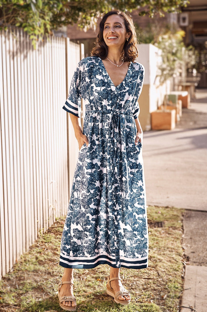 Lisa Short Sleeve Dress Navy Dress