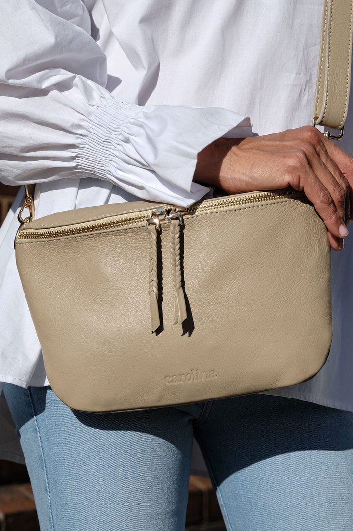 Ramona Soft Leather Handbag Nude Leather