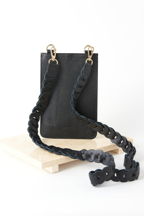 Adelina Mobile Phone Holder Black Soft Leather Leather