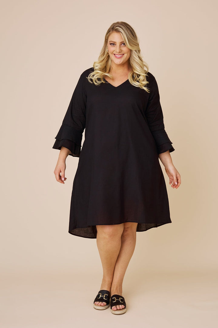 Mari Cotton Dress Black- Pre Order Dress