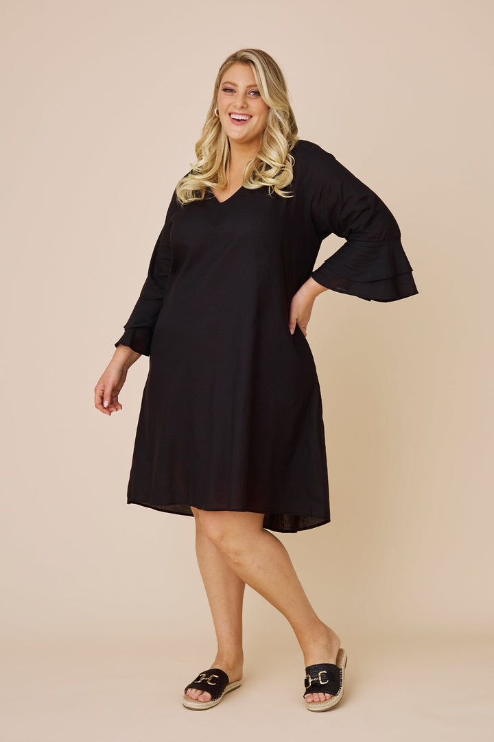 Mari Cotton Dress Black- Pre Order Dress