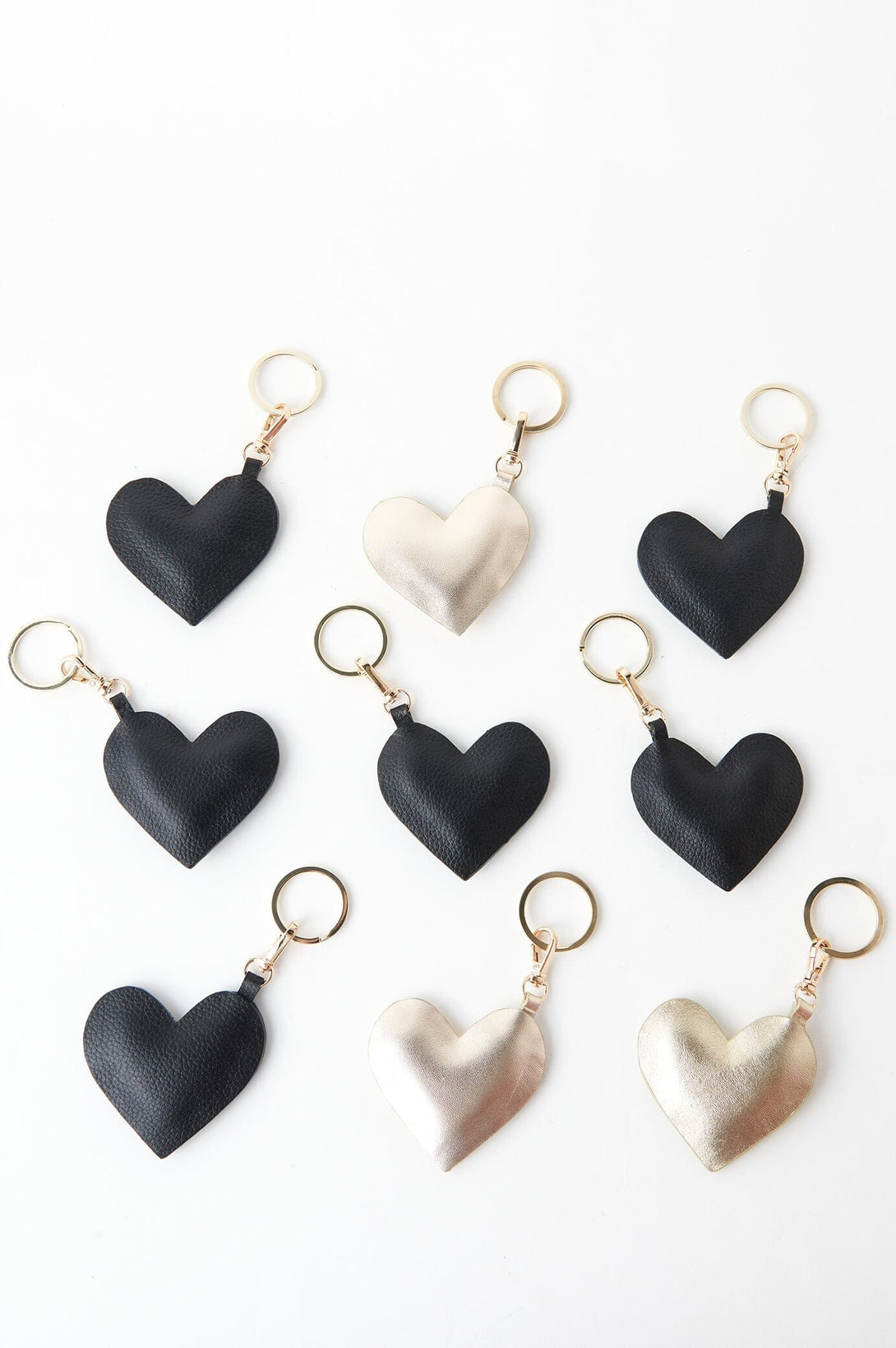 Heart Keyring Soft Leather Black Accessories