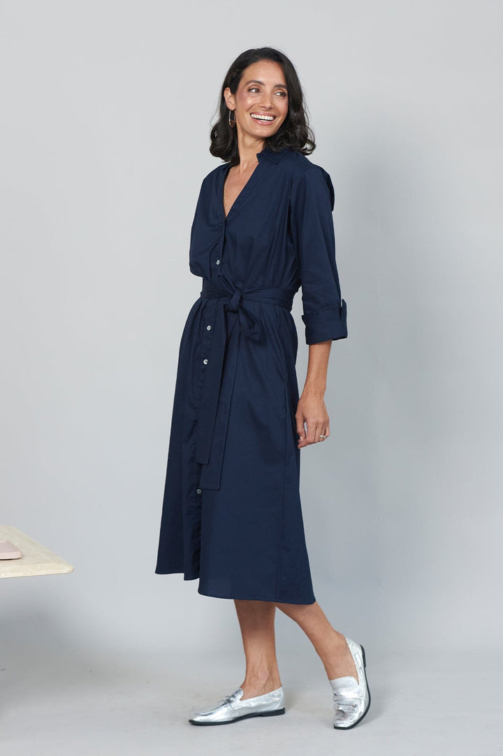 Celia Dress Navy – Carolina