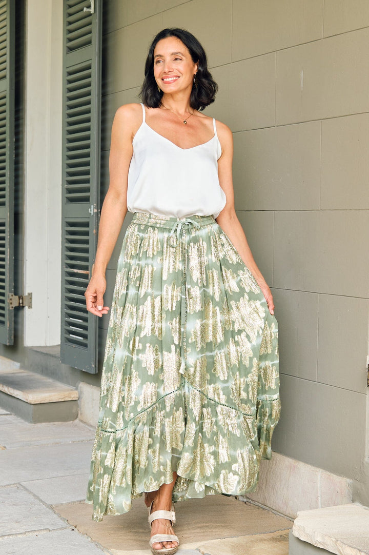 Halina Skirt in Aloe Dress