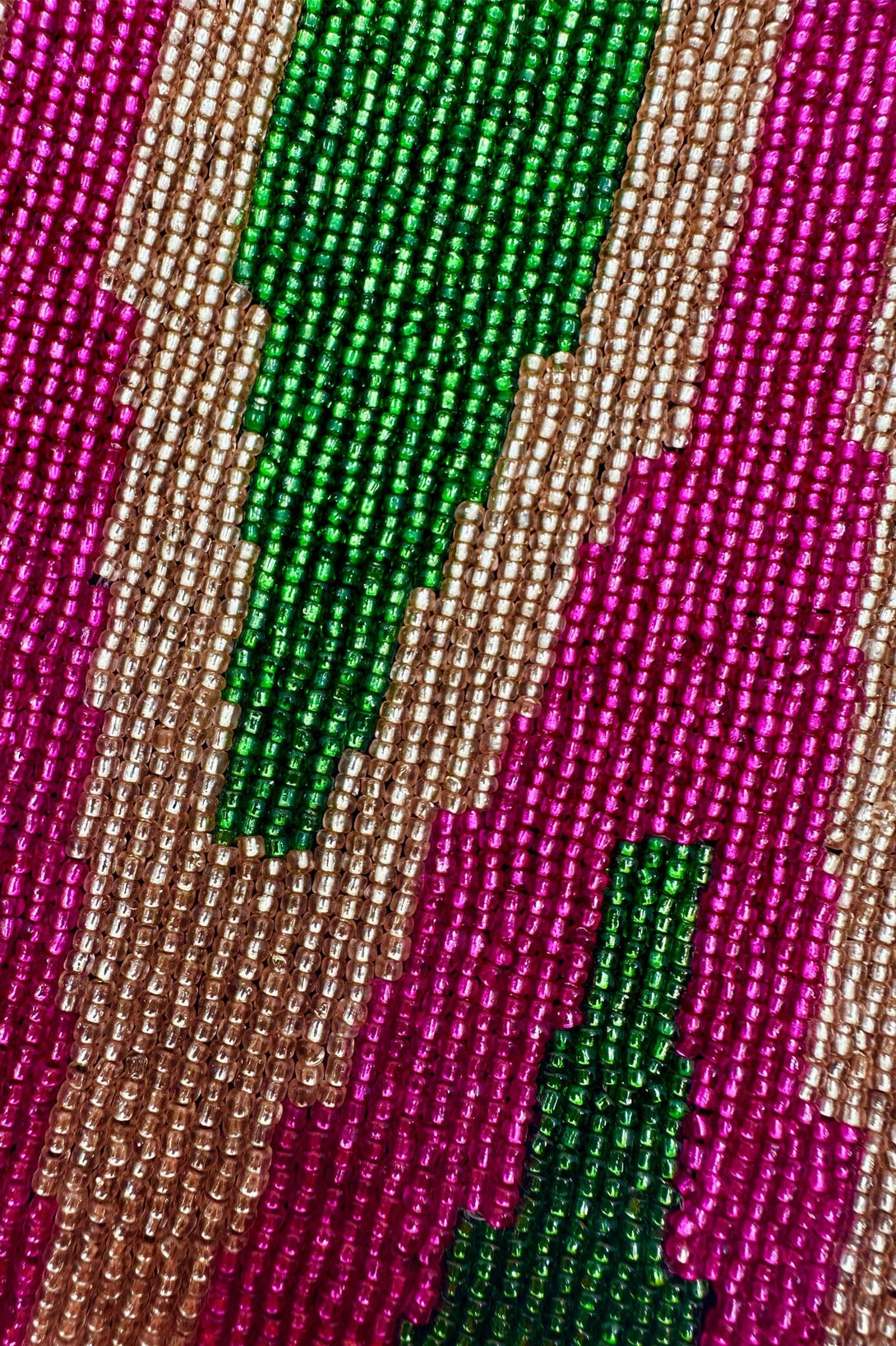 Namira Sequinned Clutch Bag Green/Pink Clutch