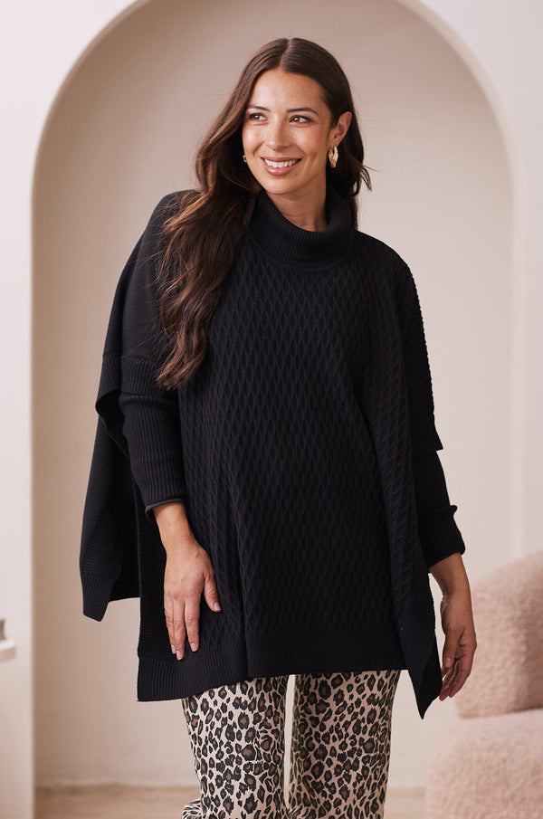Carla Knit Jumper Black Knitwear