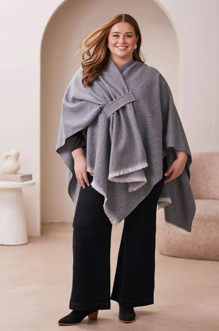 Silvia Cape Blue Grey Capes