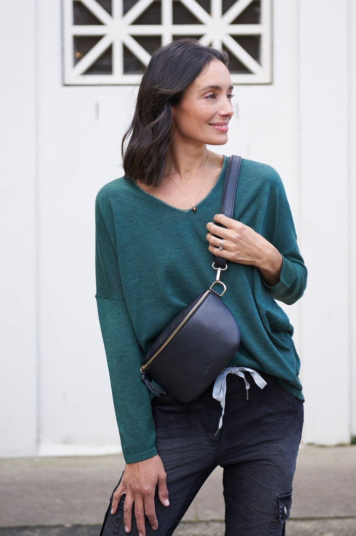 Christina Fine Knit Jumper Forest Green Jumper