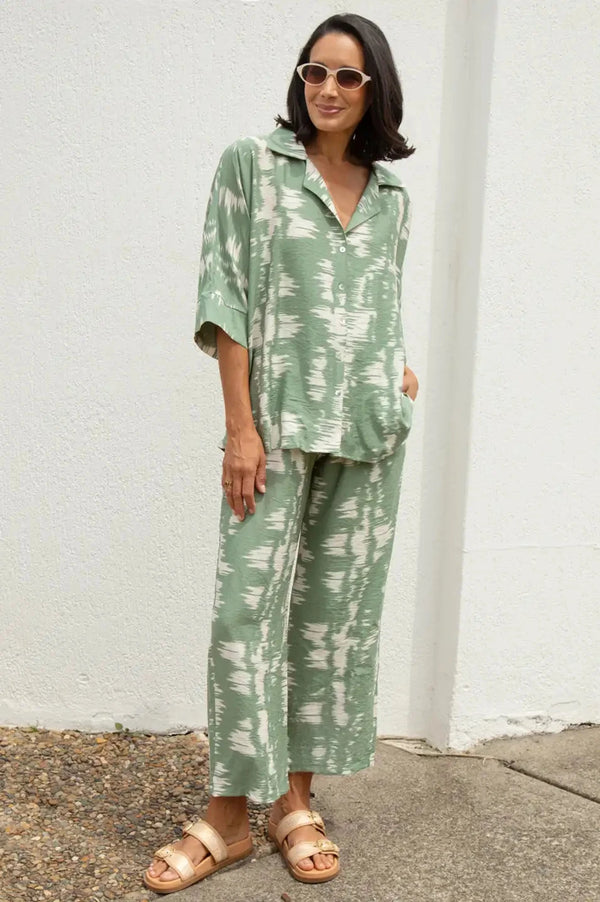 Campania Straight Leg Pants in Sage Pants