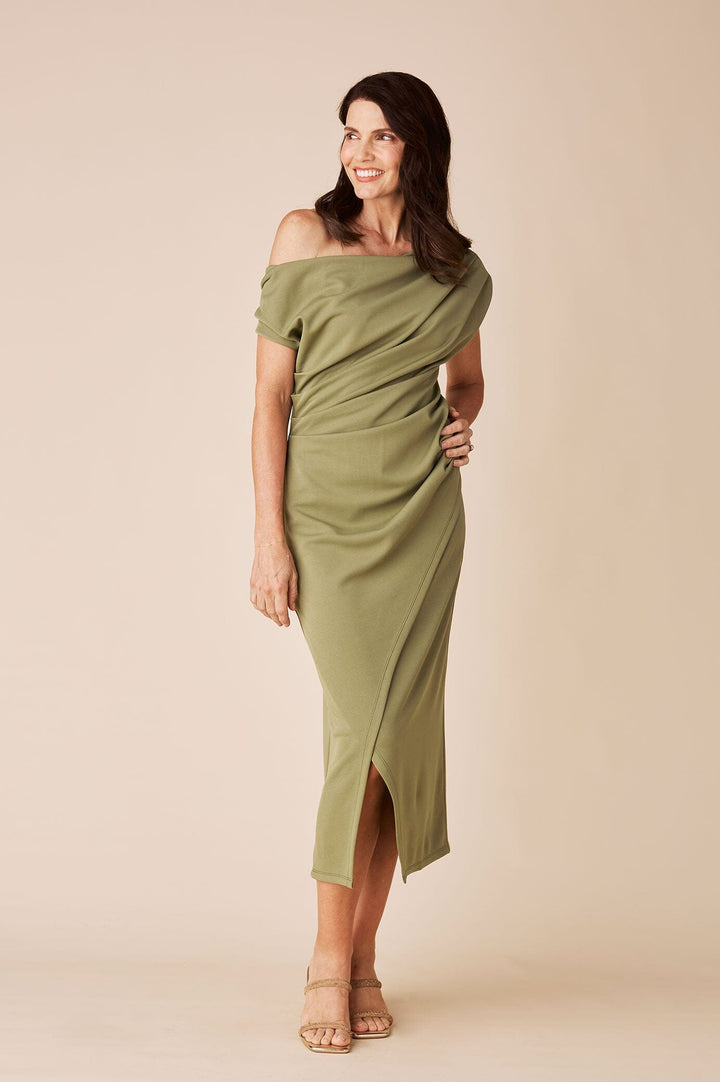 Roslyn Dress Olive Dress