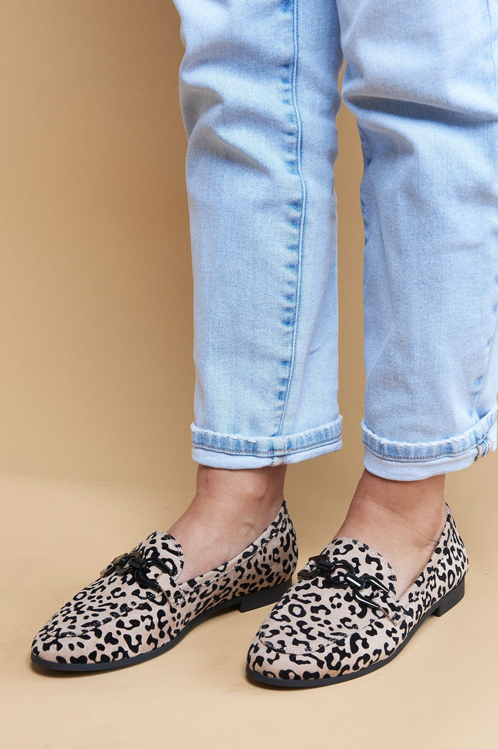 Virginia Loafers Animal Print Shoes