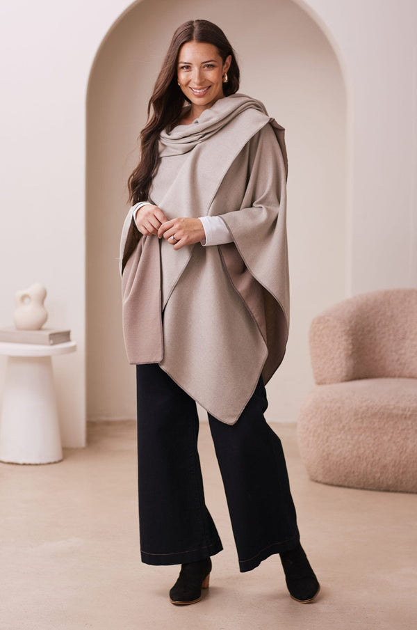 Cyrilla Cape Taupe Capes