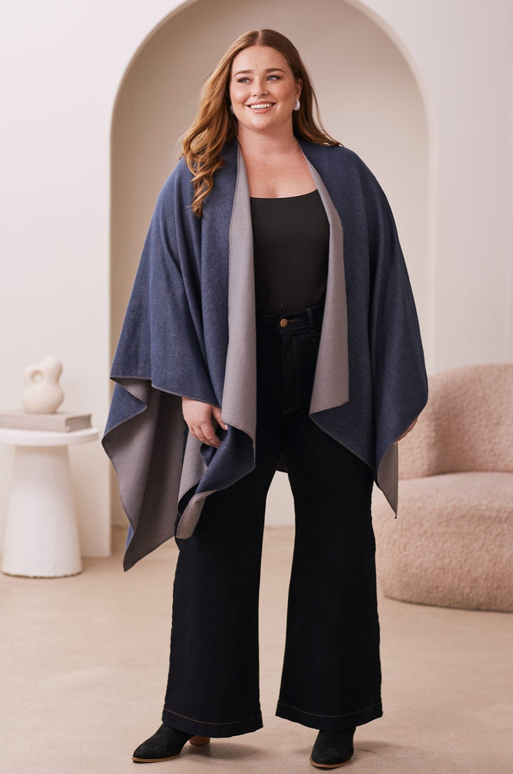 Cyrilla Cape Dark Denim Capes
