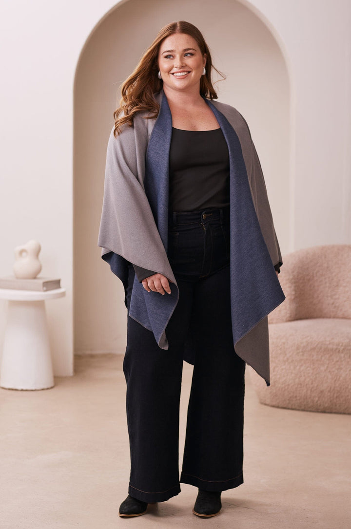 Cyrilla Cape Dark Denim Capes