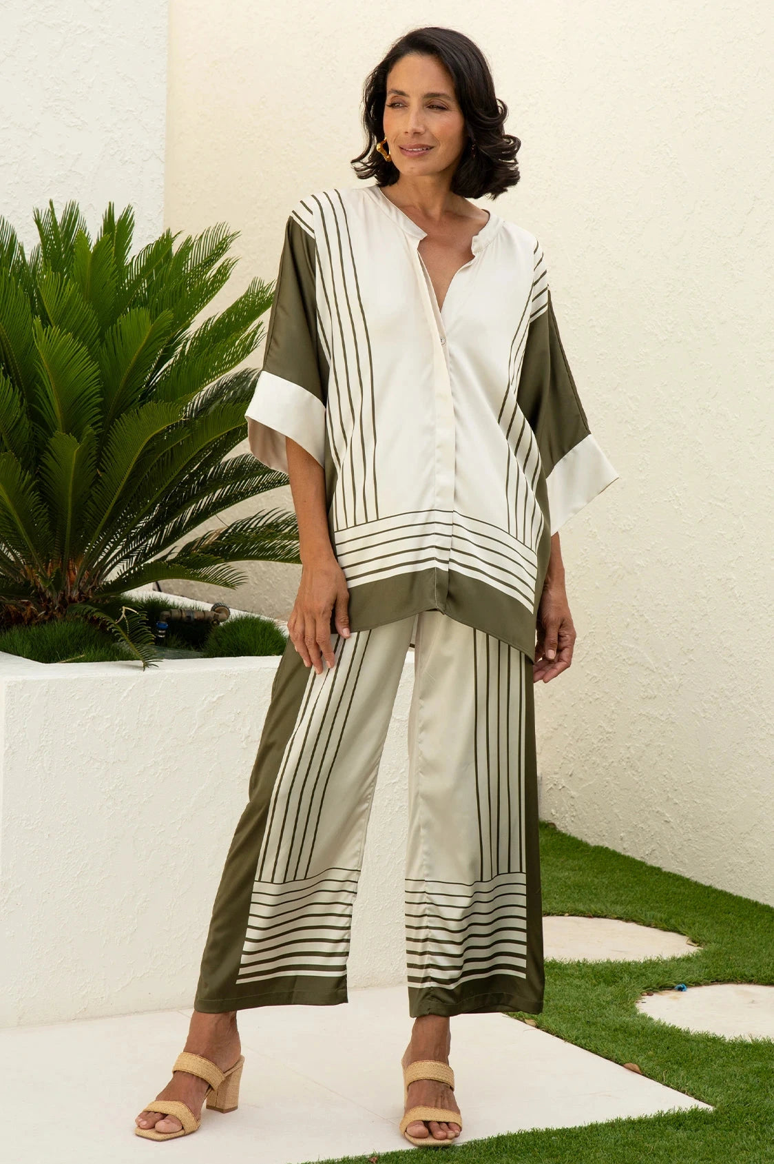 Clara Short Sleeve Shirt in Olive- Pre Order Tops