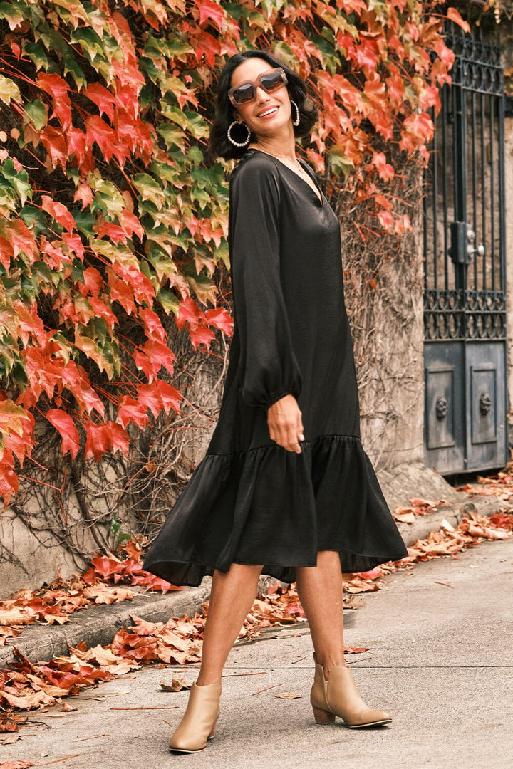 Laurel Long Sleeve Dress Black Dress