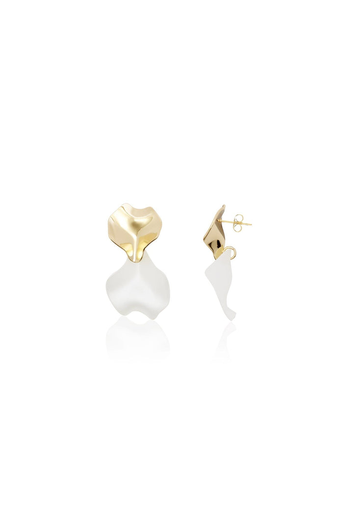 Ailana Earrings White Dove Stud Earrings