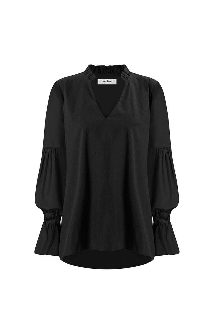 Alessandra Long Sleeve Top Black Tops