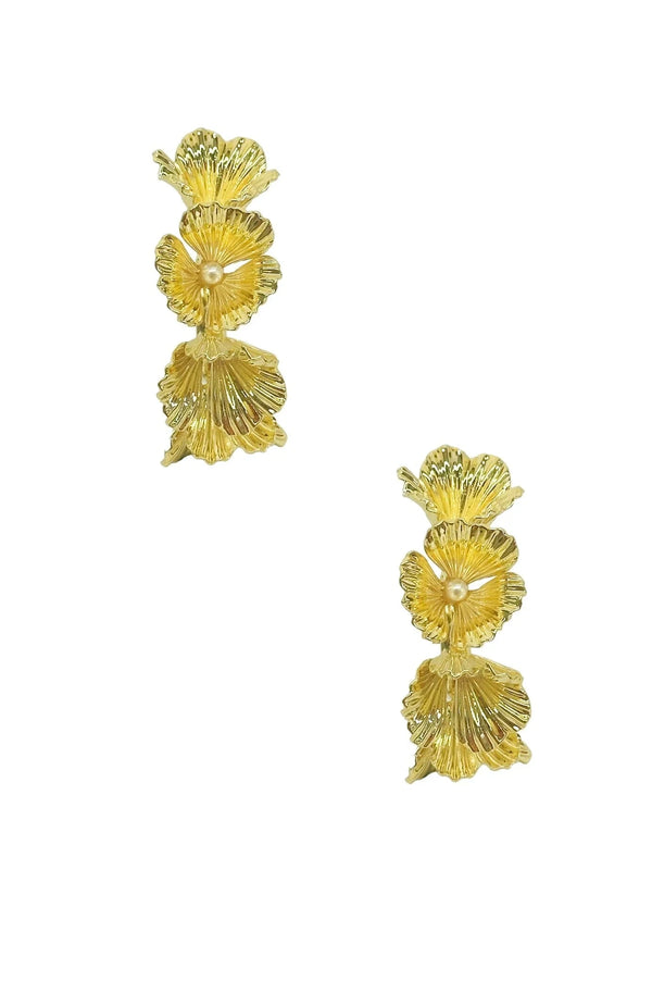 Amoura Floral Earrings Gold Earrings