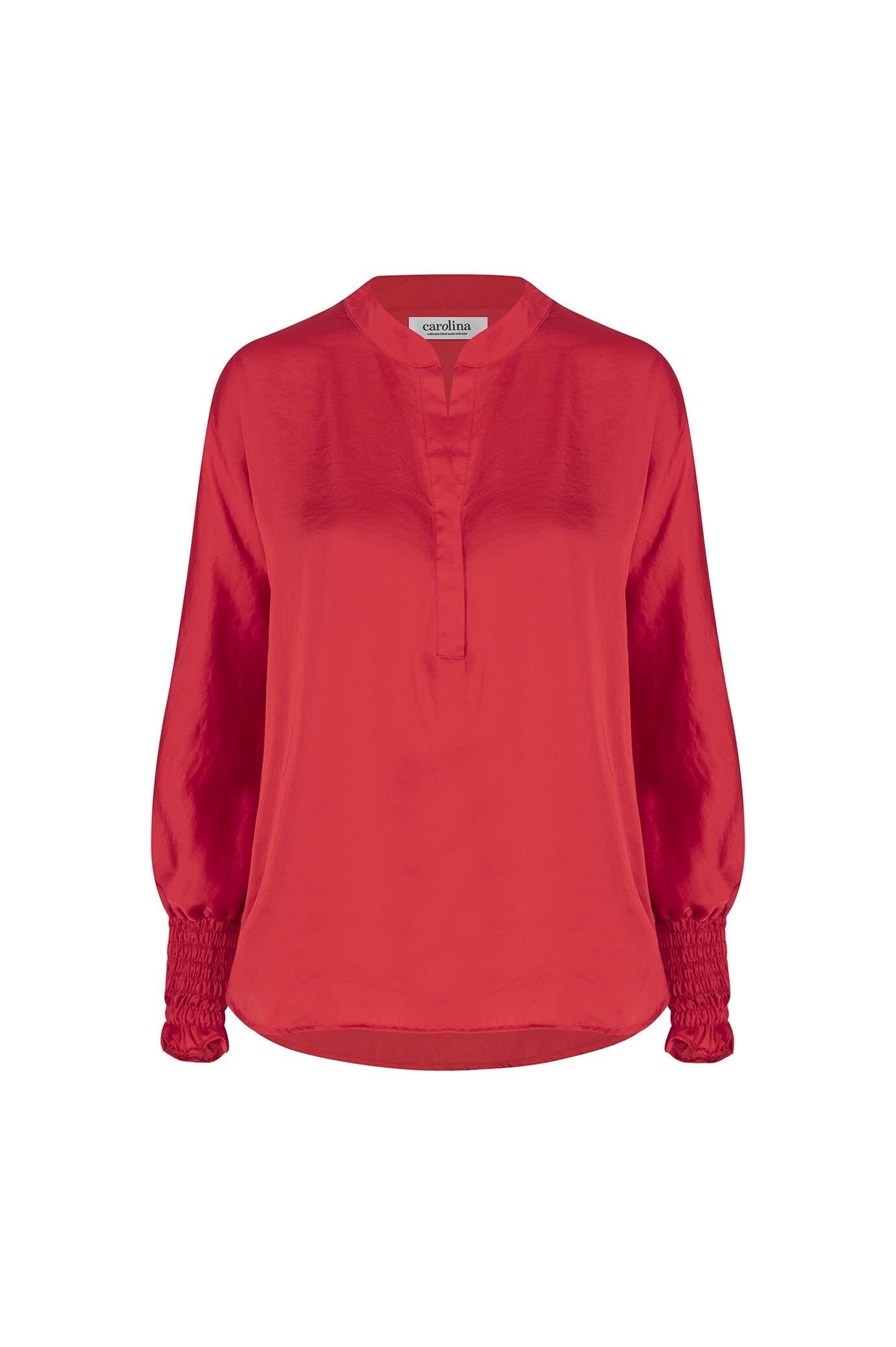Angelina Long Sleeve Top Red Tops