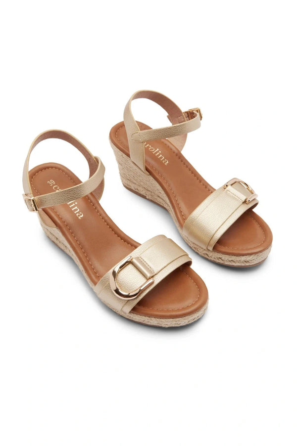 Beverley Woven Wedges Gold- Pre Order Shoes