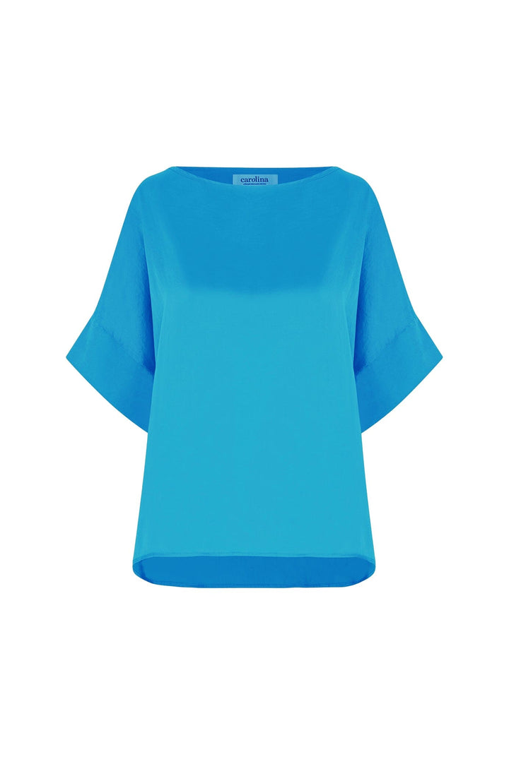 Bianca Short Sleeve Top Capri Blue Tops