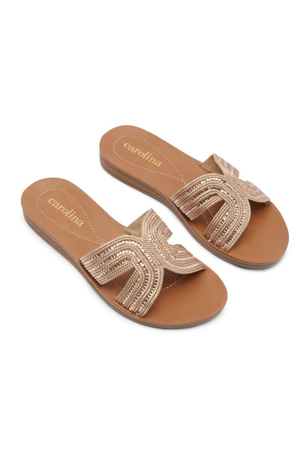 Brianna Slides Rose Gold Shoes