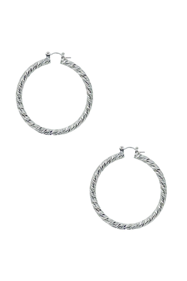 Brittany Hoop Earrings Silver Earrings