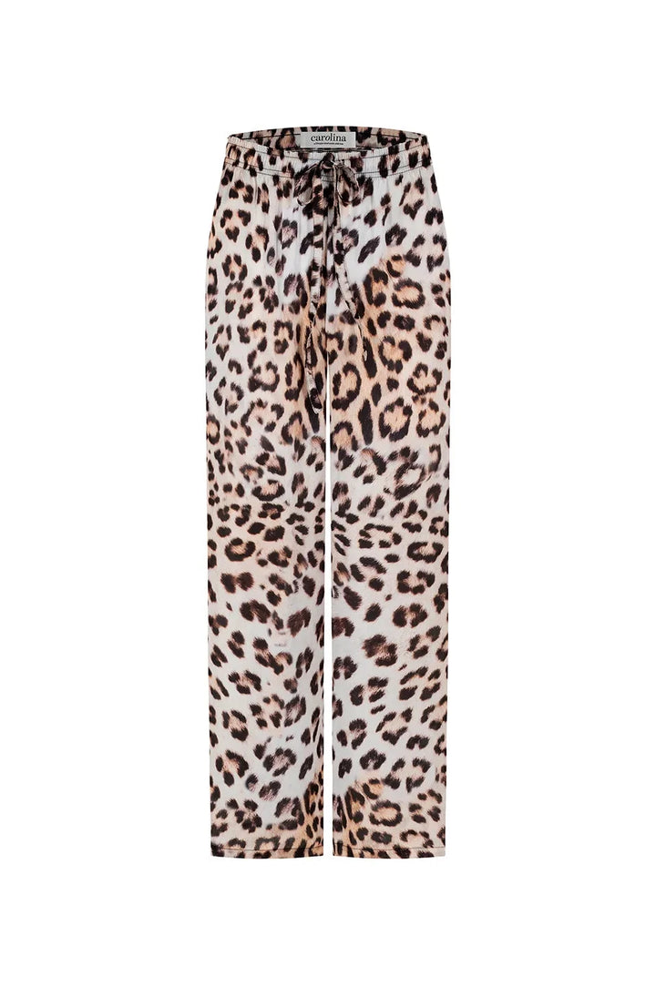 Casey Straight Leg Pants in Leopard Print Pants