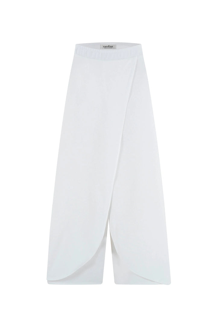 Claudette Wide Leg Pants White Pants
