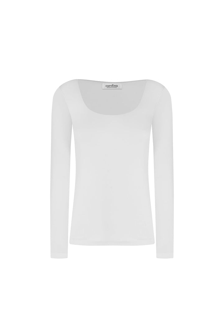 Lina Long Sleeve Top White - Pre Order Tops