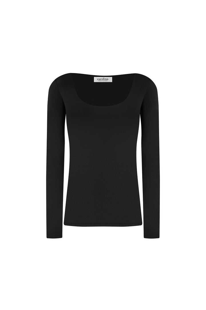 Lina Long Sleeve Top Black - Pre Order Tops