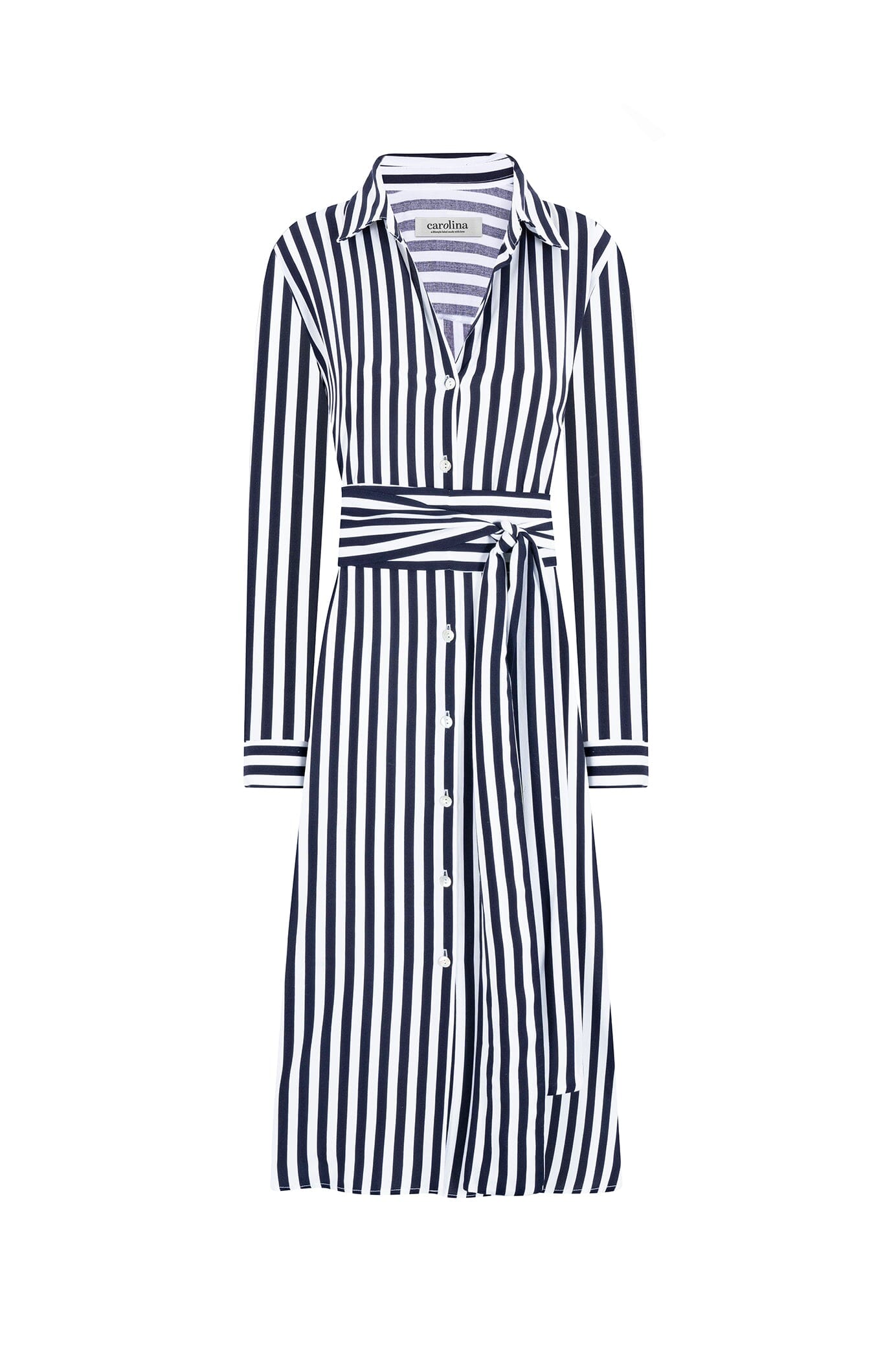 Navy and white striped dress australia hotsell